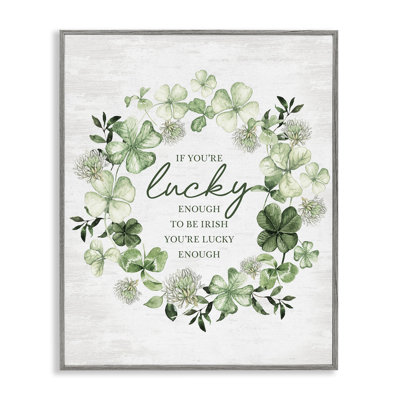 «Inspiring Lucky Wreath», art de la giclée encadrée par lettré et doublé