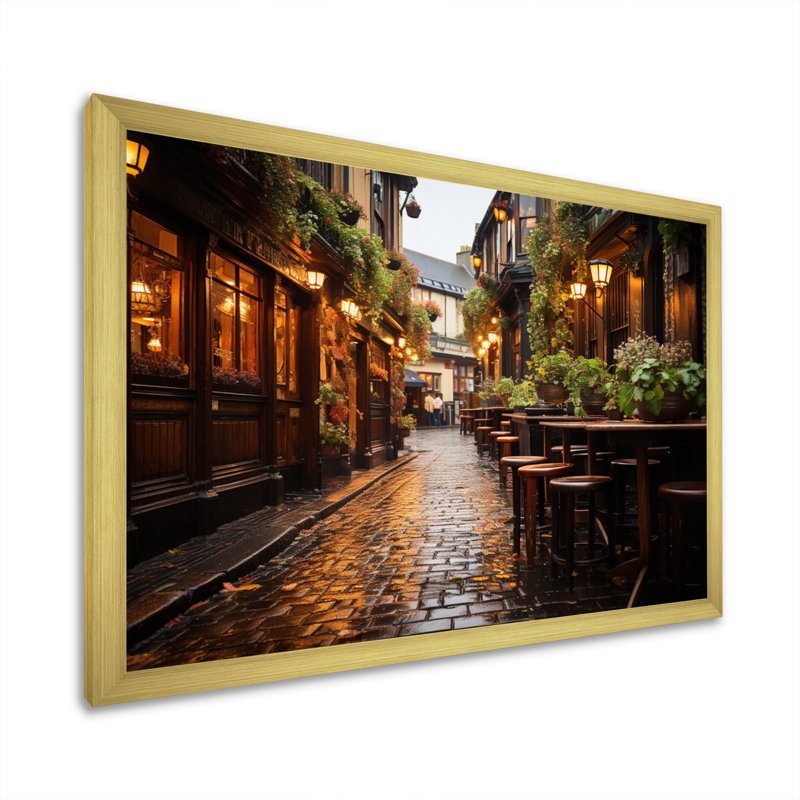 Irlande, Traditions irlandaises II - Irlande, impressions sur toile, H 24 po x l 32 po x P 1 po, Cadre doré simple