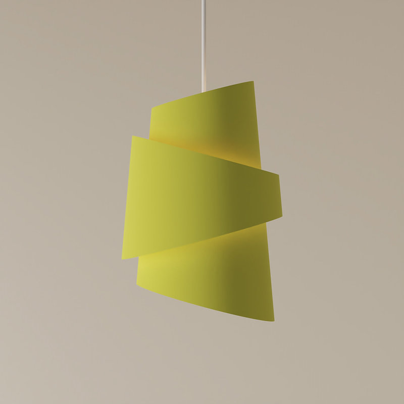 Croissant Pendant Light, White, Cobalt