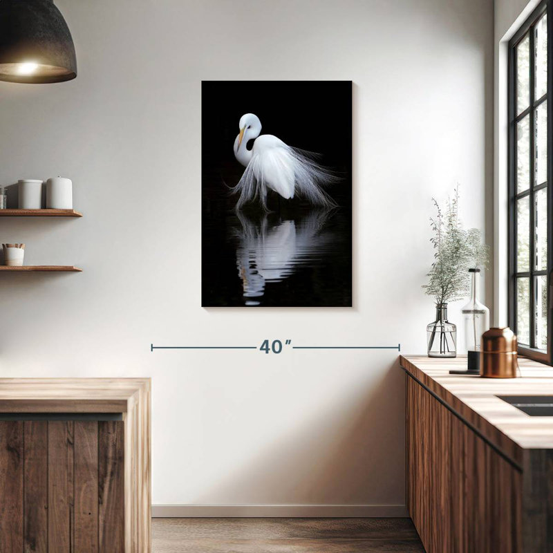 Brampt Egret Bird Watching, 36" H x 24" W