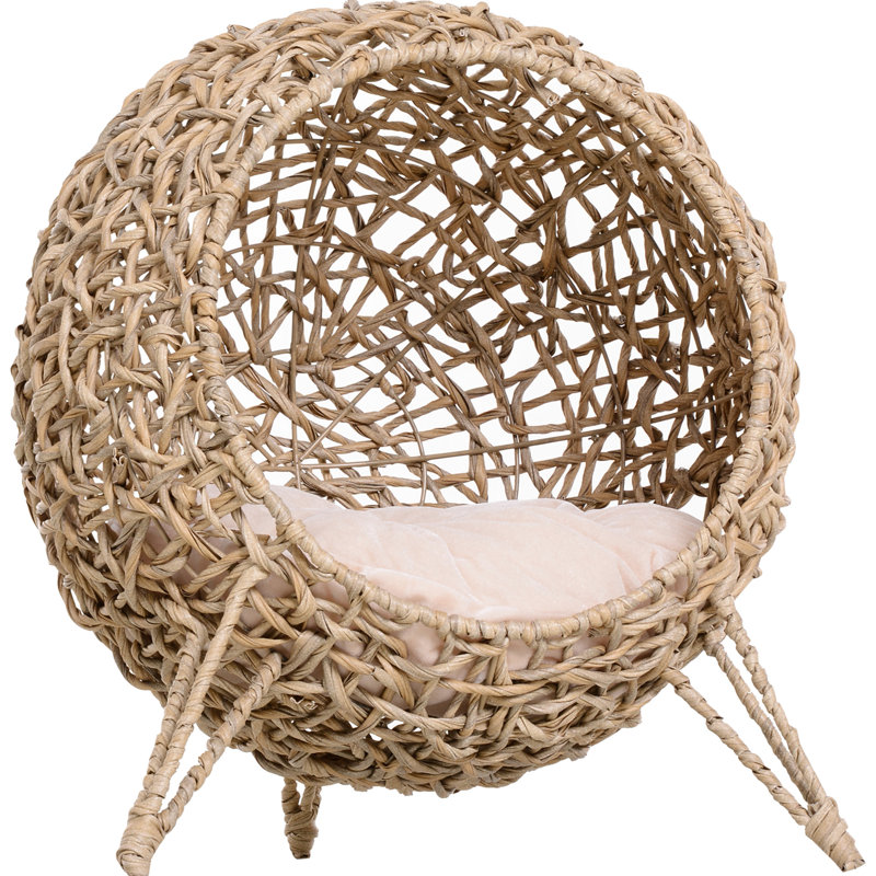 Lit surélevé pour chat, beige avec un intérieur confortable et confortable