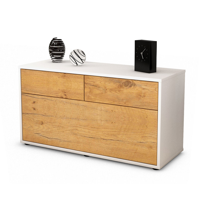 Holtslander 92cm Sideboard, Oak / Matt White