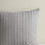 Housse de couette 100% coton pour lit double / grand lit et gris, fermeture à boutons, attaches intérieures, revers à rayures, 4 coins lavables à la machine