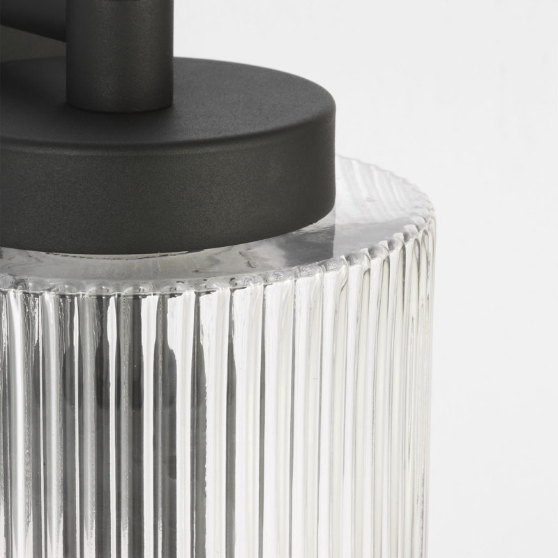 Ronde Medium One Light Outdoor Wall Lantern from Generation Lighting , Clear, 14" H x 5.875" W x 7.125" D, Bronze