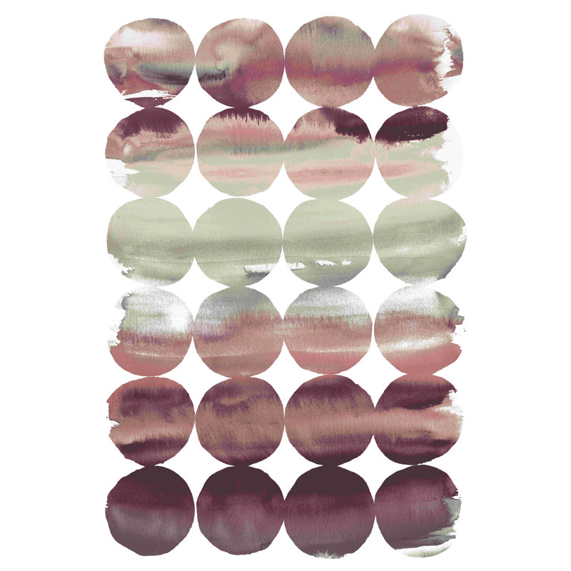 " Summer Dots Plum " Painting Print, 18" H x 12" W