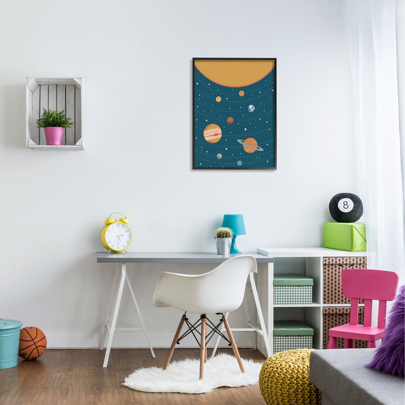 Art mural sur toile tendue XXL par Solar Mcbenzie, H 24 po x l 30 po, Giclée encadrée noir minuit