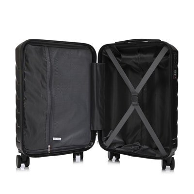 14"/20" 2 Pcs/Set In ABS Spinner Wheel Luggage, With Combination Lock,14" Cosmetic Case