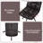 Black Faux Leather Home Office Desk Chair,Comfortable Lounge Chairs for Bedroom, Dining Room