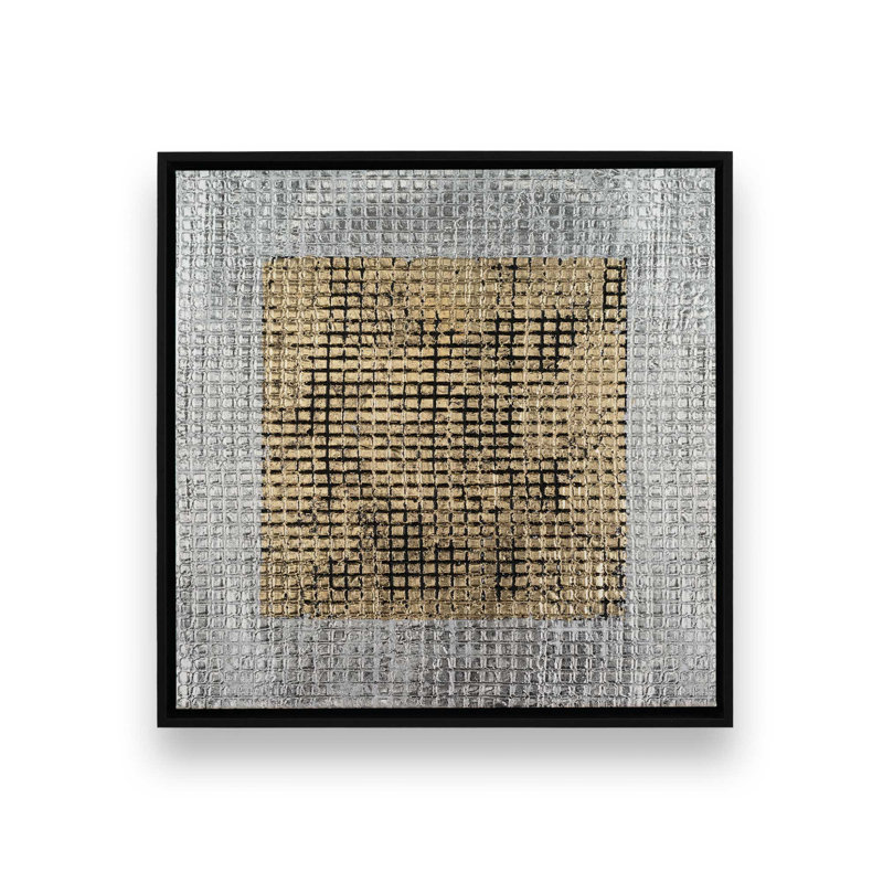 «Microgrid I» par Michael Willett, reproduction d'art, «Floater», reproduction encadrée sans passe-par, H 20 po x l 20 po