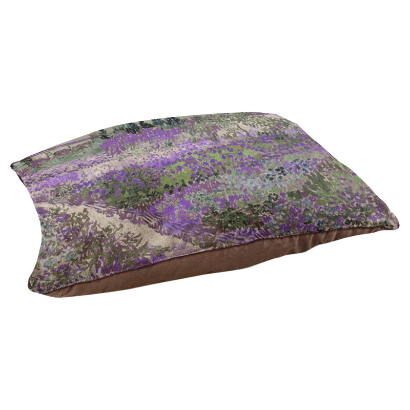 Coussin pour chien bluhender garten Burk, Petit (l 29,5 po x P 19,5 po x H 2,5 po), Mauve / Vert / Gris