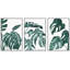 «Green Tropical Monstera Plant Leaves», impression sur toile 3 pièces-91259839-91259841