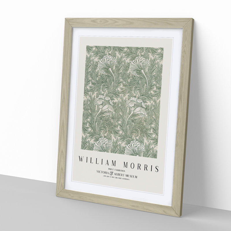 Tulips by William Morris - Framed Print, 65cm H x 48cm W x 2cm D, Oak Framed