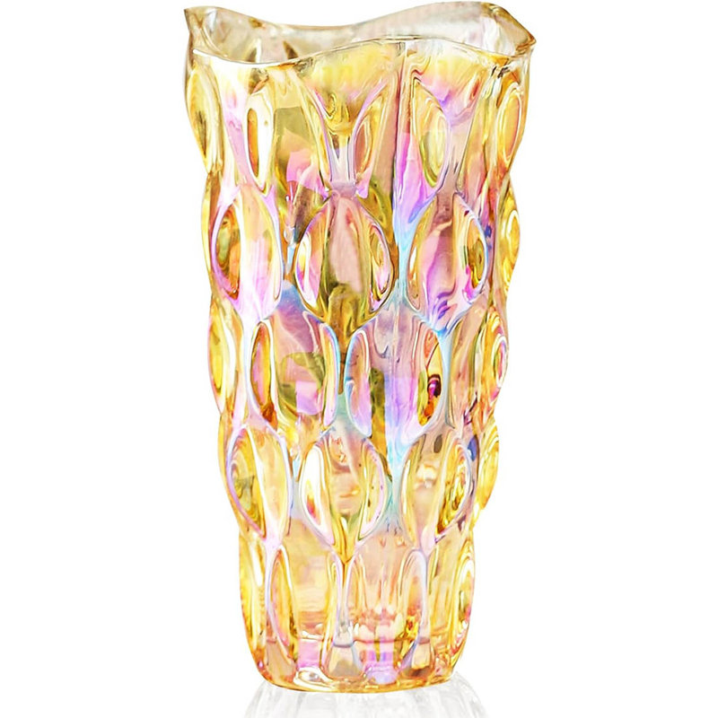 Glass Table Vase, Gold