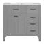 36" Bathroom Vanity With Sink Combobathroom Cabinet With Drawers, Solid Frame And MDF Board-1268590661