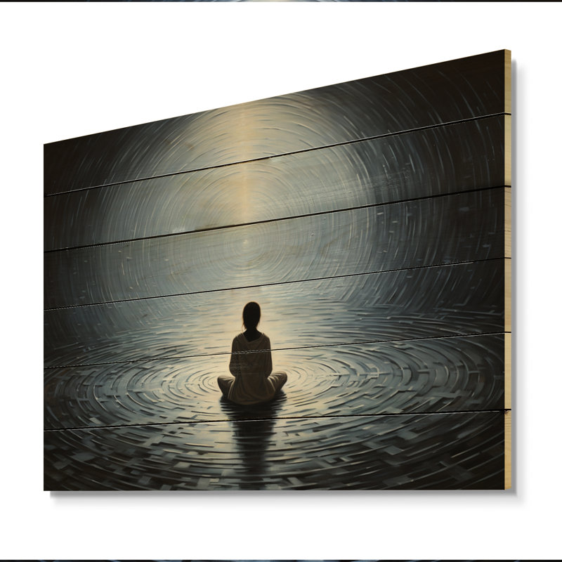 «Gray Meditation Whispers Of Silence II» sur bois, H 30 po x l 40 po x P 0,78 po