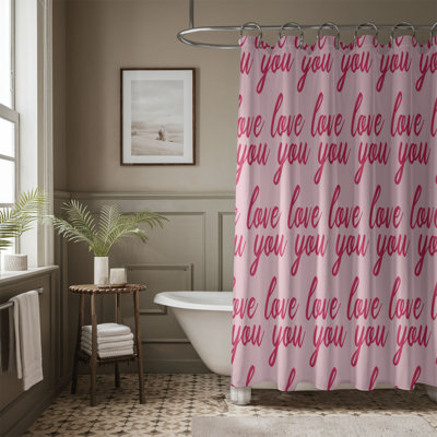 «Cupid’s Love Symbols» - Rideau de douche standard 1 pièce