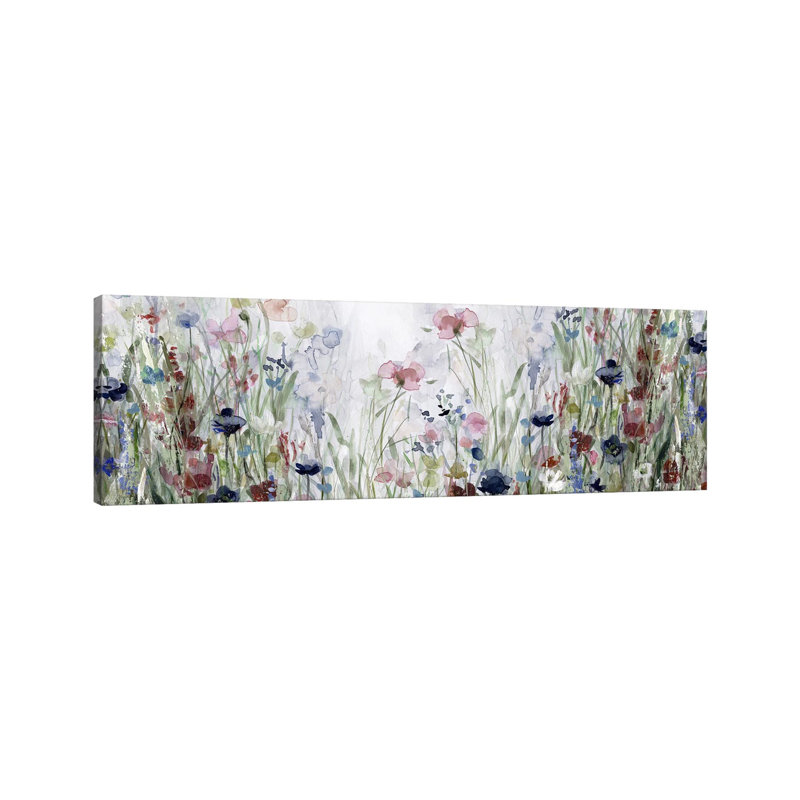 " Wildflower Fields " by Carol Robinson, 12" H x 36" W, Wrapped Canvas