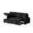Silvia Black - Sectional With Pull-Out Bed
