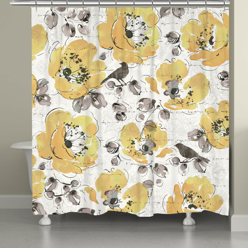 Rideau de douche simple, H 71 po x l 74 po, Aracelly Floral