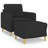  Sofa Chair With Footstool Black-1307044715