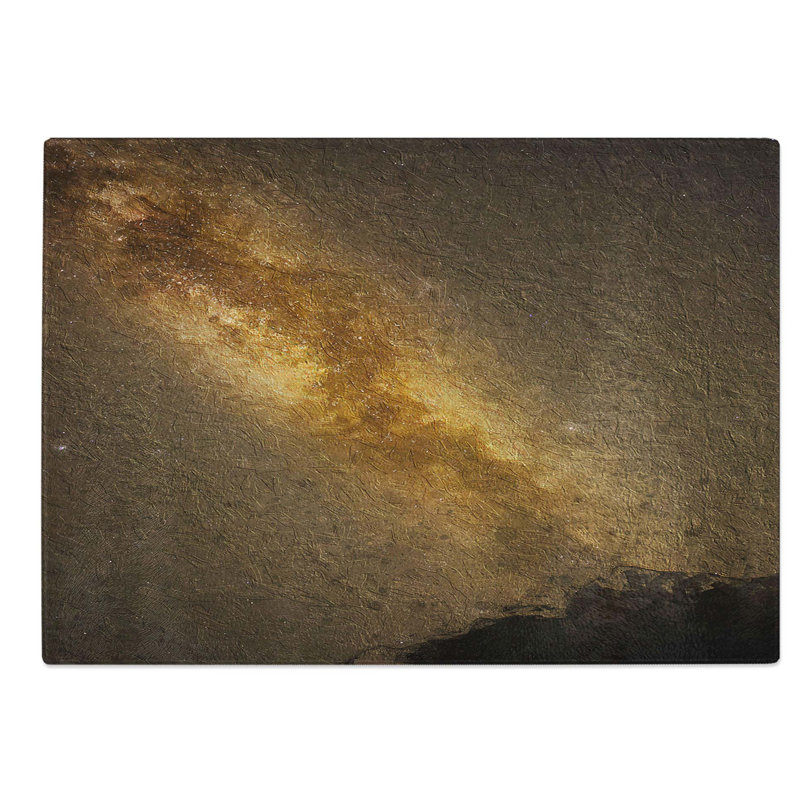 Glass Golden Stars Above Nepal Chopping Board, 39 cm W x 28.5 cm L