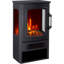 Cambridge 3 Panel Freestanding Electric Fireplace in Black