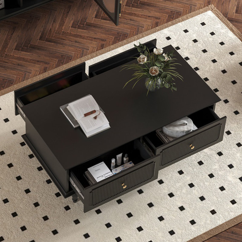 Table basse rétro noire