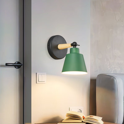 Modern Macaron Wall Sconces Set Of Two Indoor Wall Light Iron Art Lampshade Light Fixture Adjustable Angle Bedside Wall Lamp For Living Room Bathroom Corridor Entrance Study Bedroom