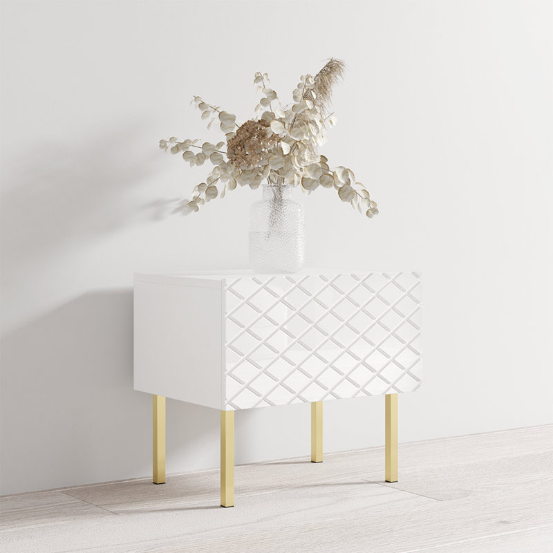 Table de chevet 17,9 po Braylon, Blanc