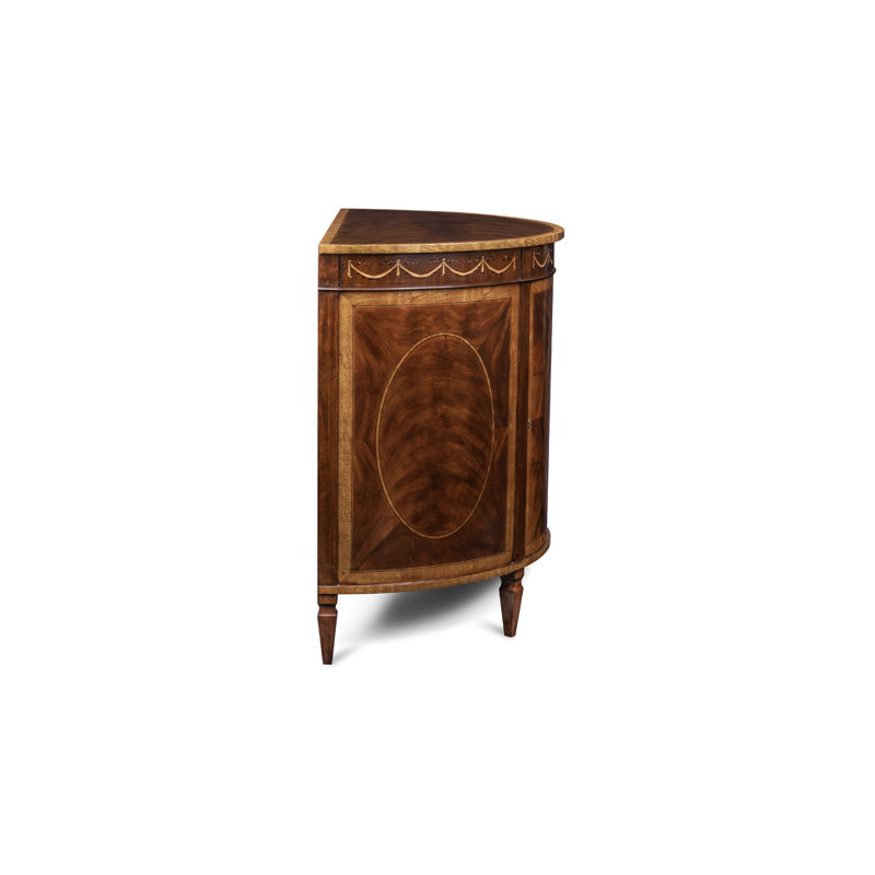 Demilune Solid Wood Accent Cabinet