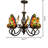 Stained Glass Chandelier Light With Butterfly Shaped 27“