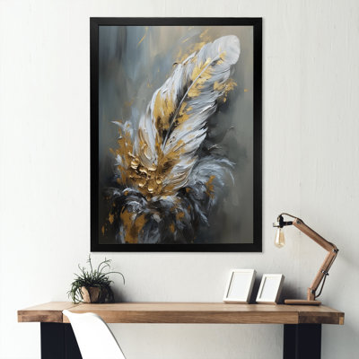 Rossing " Gold Boho Chic Feathers IV "