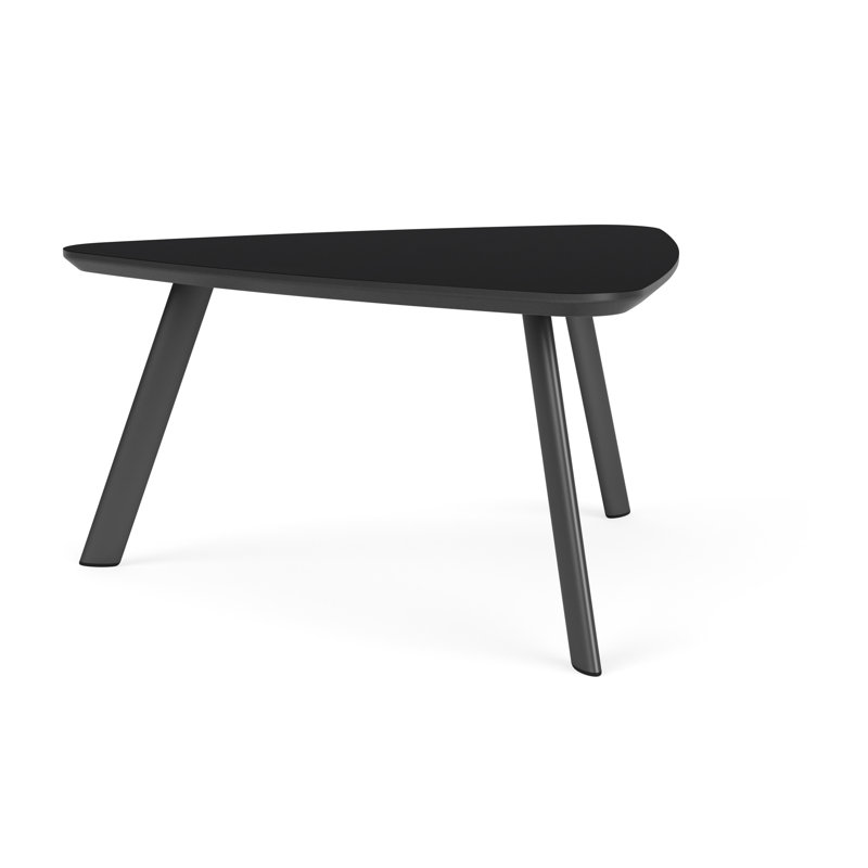 Plateau en stratifié haute pression Willow Lounge, Gris anthracite, Nuit noire