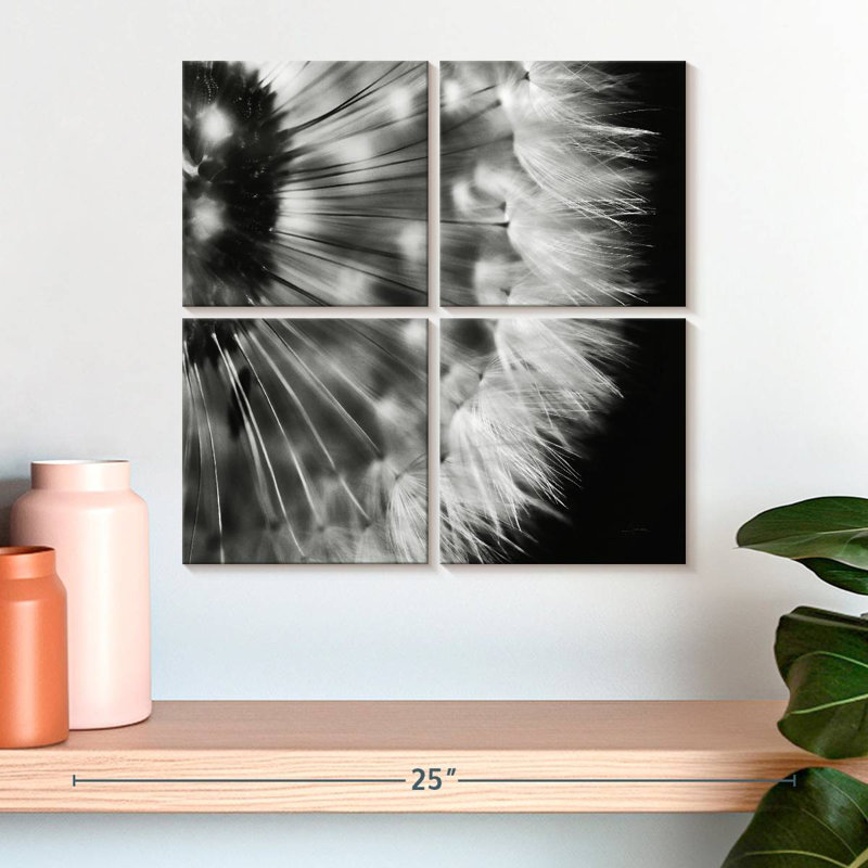 Harnek Dandelion On Black III, 18" H x 18" W