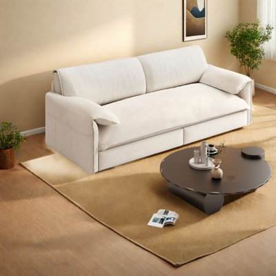 Canapés en velours multifonctionnels avec rangement, grand convertible pour la vie moderne