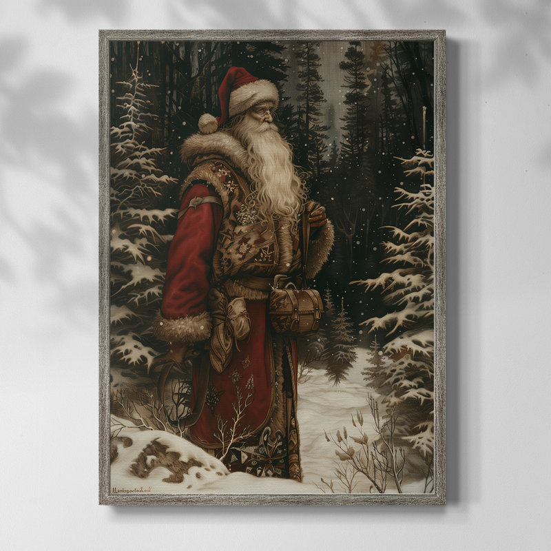 «Christmas Holiday Art DCxxxi», reproduction d'art encadrée - bois massif, H 11 po x l 9 po