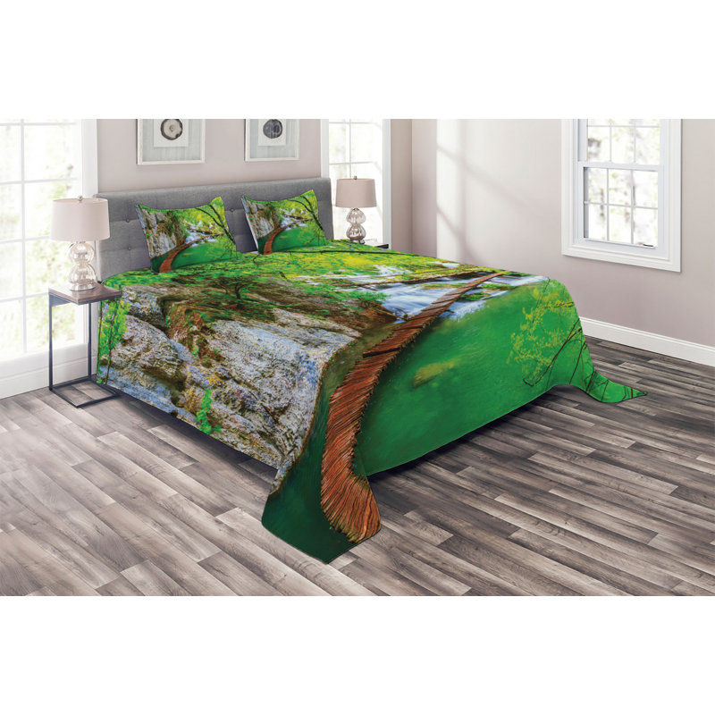 Rustic Coverlet, King Bedspread + 2 Shams