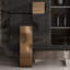 Vitrines en bois manufacturé noir-121250449