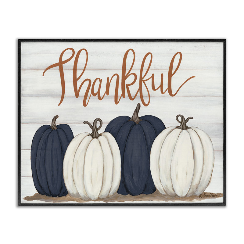 «Autumn Farm Pumpkin Harvest» par Sarah Baker - impression d'art graphique, Giclée encadrée noir minuit