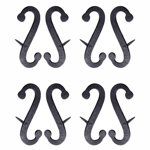 Shutter Dog Scroll Hand Forged Iron Masonry Single