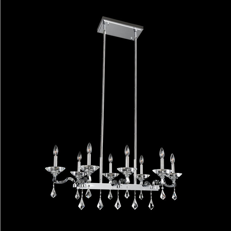 Cosimo 8 LT Chrome/Clear Linear Pendant Allegri