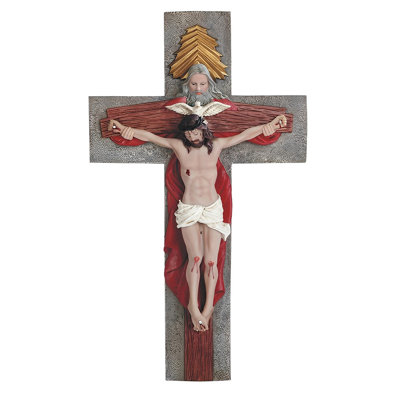 Holy Trinity Crucifix 15.5"H Jesus Nailed On The Cross Crucifix Wall Cross Holy