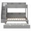Lit superposé peu encombrant avec escalier de rangement avec éclairage USB et lit gigogne-1630788025