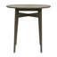 Table de bar d'extérieur en bois avec attrait rustique - plateau à lattes et structure de lattes de patio grises pour un salon contemporain