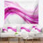Tapisserie abstraite rose à vagues vers le bas-28505220