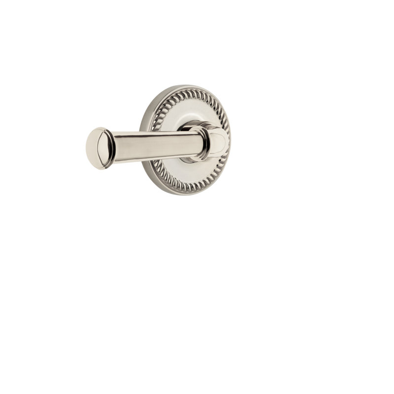 Grandeur Newport Rosette Passage with Georgetown Lever, 2 3/4", Polished Nickel
