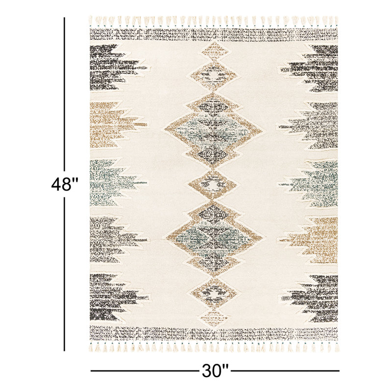 Moroccan Indoor Rug, Rectangle 2'6" x 4'