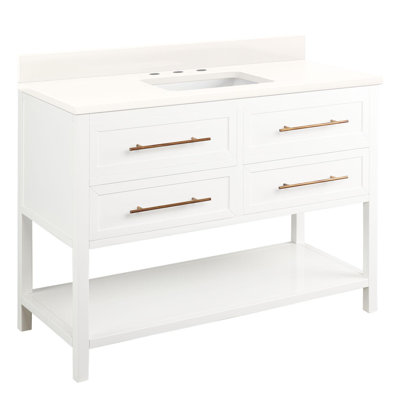 Ensemble de meuble-lavabo simple 48 po avec lavabo encastré rectangulaire Robertson