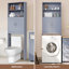 Armoire de rangement autoportante au-dessus de la toilette H 77 po Keedyn-592045924
