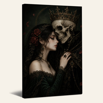 Art gothique sur toile, femme gothique et couronné